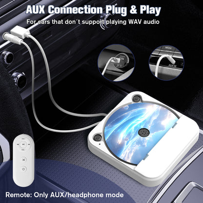 External Portable CD Player for Car, Plug and Play Car CD Player with USB Port AUX Port, Universal USB Player for Vehicle, Laptop, TV, Computer, for Android 4.4 and Above Navigation